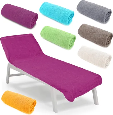 Produktbild von heimtexland ® Liegestuhlauflage Frottier Schonbezug Liege Strand Schwimmbad Sauna Hygiene Handtuch Frottee Typ772 Beere