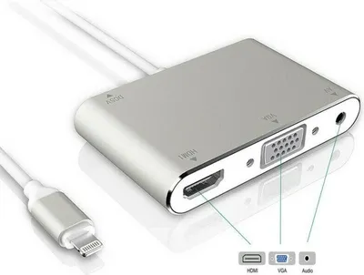 Produktbild von 1080p Lightning na HDMI VGA Audio Video prevodník pre projektory