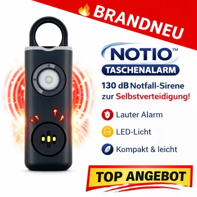 Produktbild von Notio™ Taschenalarm 130dB Personenalarm Notfall Panikalarm Selbstschutz Sirene