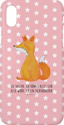 Produktbild von Mr. & Mrs. Panda Iphone 10 Handyhülle Einhorn Fuchs - Rot Pastell - Geschenk, Cover, Einhörner, Fuchshörnchen, Hülle, Füchse, Unicorn, X, Handy, Unicorns