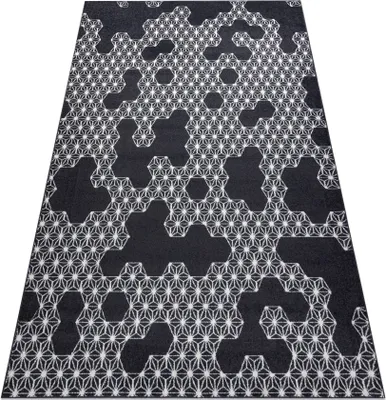 Produktbild von Teppich HEOS 78547 anthrazit / creme HEXAGON, PUZZLE Grau 120x170 cm