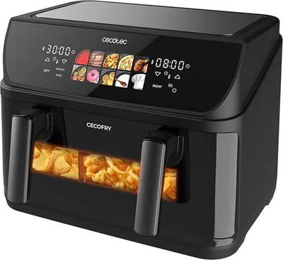 Produktbild von Cecotec Heißluftfritteuse 10L Grillplatte Grill Doppelte Heizelemente Innovation