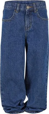 Produktbild von Urban Classics Jeans für Jungen im Stil der 90er Jahre, mittelblau, gewaschen – Größe 146/152