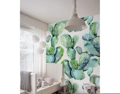 Produktbild von Coloray Fototapete 416x254 cm Latextapete Magicstick - Kaktusentwurf.