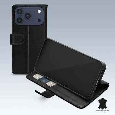 Produktbild von Mobilize Wallet iPhone 18 Pro Max Hülle Echtes Leder Klapphülle Geldbörse - Braun