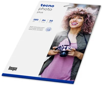 Produktbild von tecno Inkjet-Foto-Papier "photo plus" DIN A4 180 g/qm 20 Blatt