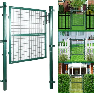 Produktbild von Jopassy Gartentor Gartentür Zauntür Zauntor Gartenpforte Pforte Gartenzaun Tor verzinkter Stahl Hoftür Garten 100x100CM Grün