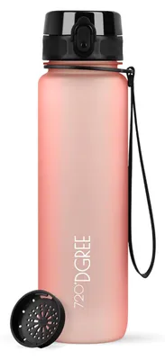 Produktbild von 720°DGREE Trinkflasche uberBottle softTouch mit Sieb flamingo pink 1l