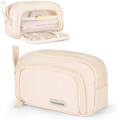 Produktbild von Federmäppchen Mäppchen mit 3 Fächer Federtasche große Kapazität Federmappe Mädchen Junge Teenager Erwachsene Schlamppermäppchen Pencil Case mit Tragegriff für Schule Büro