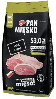 Image de PAN MIĘSKO Turquie avec oie S - nourriture sèche pour chats - 1,6 kg