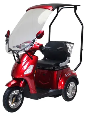 Imagen del producto de Arvo: Vehículo para personas mayores con capota, modelo P500, color rojo
