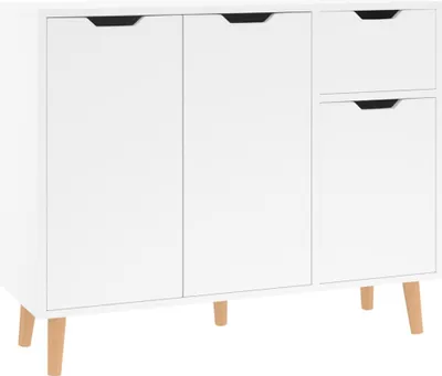 Productafbeelding van Dressoir, hoogglanzwit, 90x30x72 cm, van houtvezel
