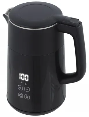 Obrázok produktu pre Kávovar s objemom 1,7 l a výkonom 2200 W s možnosťou výberu teploty | Farba: Čierna | Rozmery: 15,5 x 21,8 x 26 cm