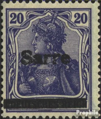 Produktbild von Briefmarken Saarland 1920 Mi 8III postfrisch Germania