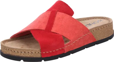 Produktbild von Rohde Damen Pantolette Leder Kork Kreuzbandage D.Soave 5410, Größe:42 EU, Farbe:Rot