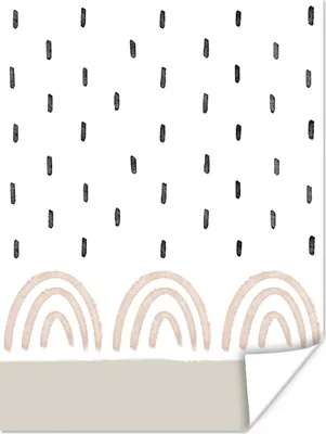 Produktbild von MuchoWow® Poster Regenbogen - Pastell - Regen 120x160 cm - Wandbilder