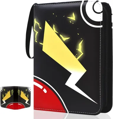 Produktbild von Pokémon Kartensammelalbum – 440-Taschen-Album aus Kunstleder für Sammelkarten, 4-Taschen-Sammelalbum für Karten mit 55 Hüllen und Einheftblättern