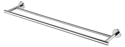 Image de Porte-serviettes double en acier inoxydable SUS304, 75 cm, à fixer au mur, finition polie