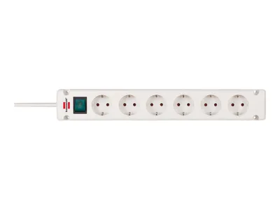 Obrázok produktu pre Brennenstuhl 1150650326, 3 m, Vnútorný, Uhlové, IP20, Biela, 6 AC zásuvky/AC zásuviek