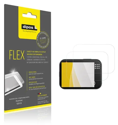 Produktbild von 2x Schutzfolie für Euorosi GO10 Folie, 100% Displayabdeckung, dipos Flex