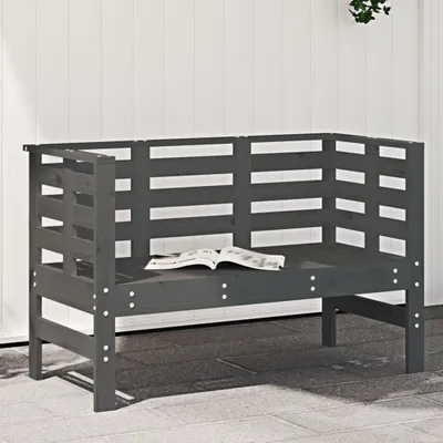 Produktbild von Gartenbank Parkbank 2-Sitzer Grau 111,5x53x71 cm Massivholz Kiefer 825137