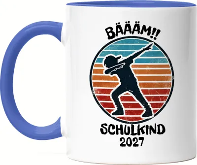 Produktbild von Bääm! Schulkind 2027 Tasse Blau Einschulung Geschenk Schulanfang Schule