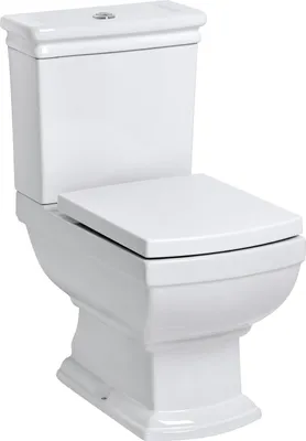 Produktbild von RETRO- Klassisches Stand-WC Keramik KLEO-11 mit Spühlkasten , WC Sitz Absenkautomatik, Duroplast, Schnellverschluss