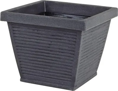 Image de Bac à fleurs Perugia 50x50cm anthracite Pot à plantes Vase à fleurs