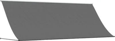 Image de vidaXL Auvent rétractable Anthracite 350x150 cm Tissu et acier