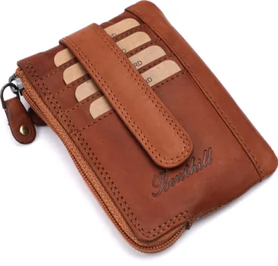 Produktbild von Benthill Schlüsseletui Leder Damen & Herren | Schlüsselmäpchen mit Kartenfächern | Schlüsseltasche als Mini-Börse mit Münzfach inkl. Geschenkbox