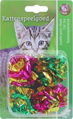 Produktbild von Katzenspielzeug aus Folie mit Knistergeräusch, 4 Stück