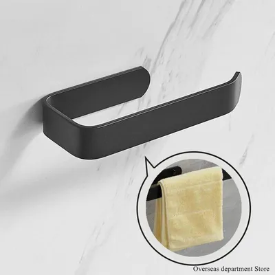 Immagine prodotto di Portasciugamani Jumadas – Portasciugamani – Accessori per il bagno – Doccia – Portarotolo – Gancio da parete – Nero