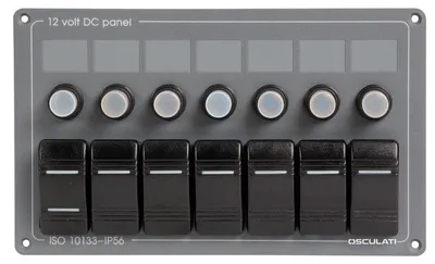 Image de Tableau de horizontal avec 7 interrupteurs, 1 pièce