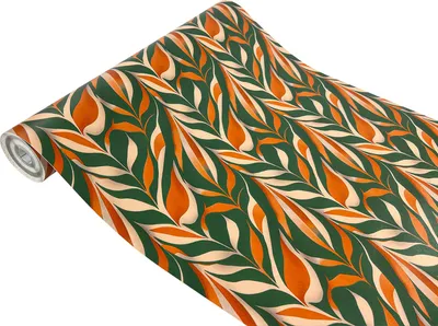 Produktbild von Klebefolie Möbel 45x100 cm - Boho Blätter - Möbelfolie selbstklebend in Deko-Stil - Folie für Möbel zur einfachen Renovierung von Türen, Tischen und Regalen - Klebefolie dekorativ und abwaschbar