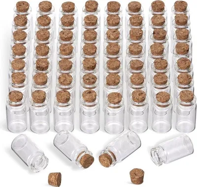 Mini Glasflaschen mit Korken, Hauptbild