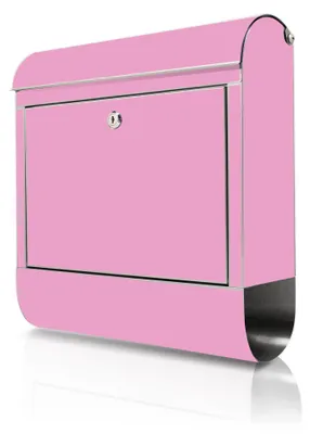 Produktbild von banjado Edelstahl Briefkasten mit Zeitungsfach mit Motiv Rose großer Design Postkasten rostfrei, A4 Einwurf [BKGE2-0014]