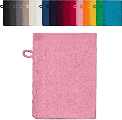 Produktbild von 4er PACK Waschhandschuhe 15x21 cm Waschlappen 100% Baumwolle, Farbe: Rosa
