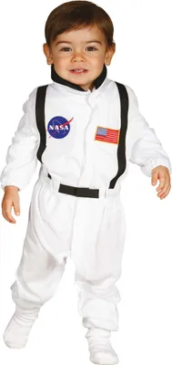 Produktbild von Lotse Baby Raumanzug Weltraum Abenteuer Karneval Kostüm Pilot Raumfahrer Discovery Outfit Fasching Abenteuer Space Reise, Größe: 92/98 Farbe: Weiß