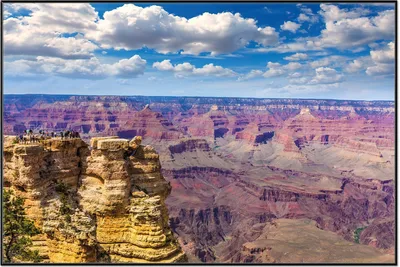 Produktbild von Wallario Wandbild Felsenschlucht im Grand Canyon Park Arizona, Größe: 61 x 91,50 cm, Poster mit schwarzem Aluminiumrahmen