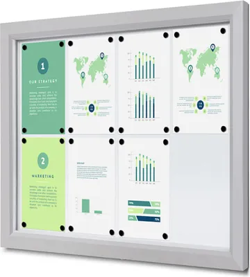 Produktbild von Showdown Displays Abschließbarer Schaukasten SLIM Outdoor - 8x DIN A4