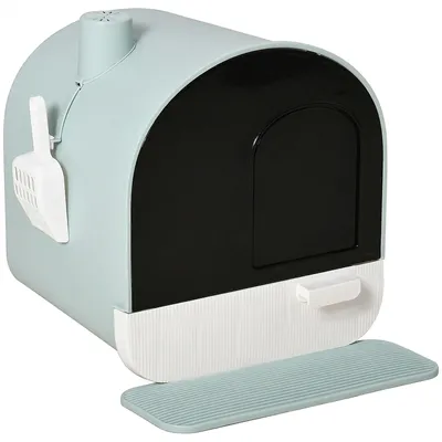 Produktbild von Deckel Katzentoilette Streufangmatte Streuschaufel Grün Edelstahl Katzenklo
