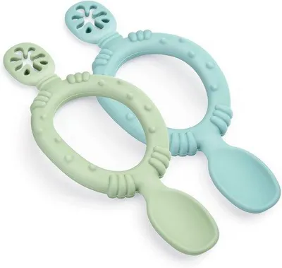 Produktbild von Famanu Silikon-Lernlöffel für Babys - Set mit 2 Stück