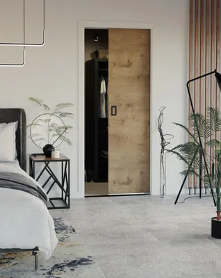 Produktbild von KIER FURNITURE Schiebetüren Evo Belmo + Kassette und Rahmen 90cm, Graphit