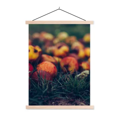 Produktbild von MuchoWow® Textilposter Landdekoration - Herbst - Apfel - Obst 60x80 cm mit holzfarbenen Rahmen - Wandbild