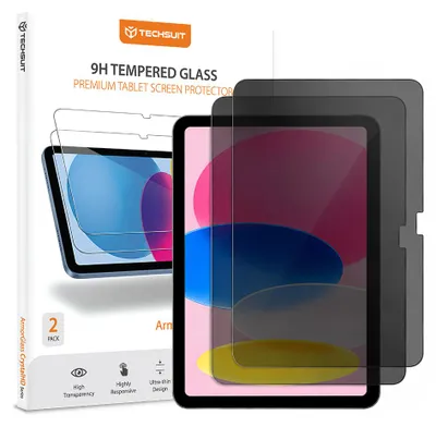 Obrázok produktu pre Techsuit - Ochranné sklo ArmorGlass CrystalHD, 2 kusy, pre iPad 10 10,2" (2022) / iPad 11 (2025) - čierna farba