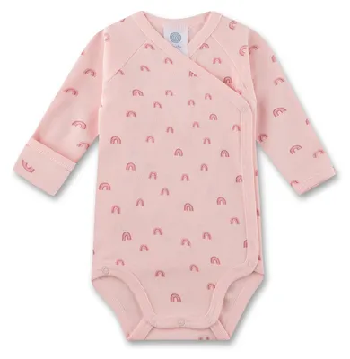 Zdjęcie produktu dla Sanetta, body dla dziewczynki, długi rękaw, ochrona przed podrażnieniami, kolor różowy, motyw tęczy