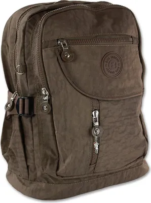 Produktbild von Bag Street Nylon Rucksack Damen Herren Sporttasche braun 30x38x18 D2OTJ604N