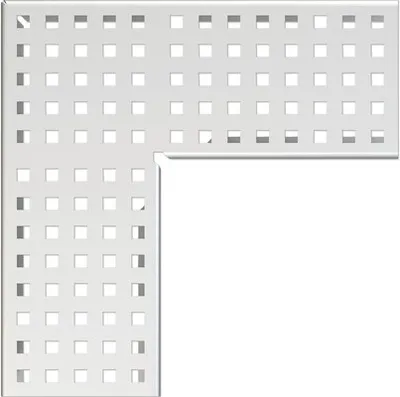 Produktbild von Alcadrain Eckiger Rost für Entwässerungsrinne für Fassaden-und Terrassenentwässerung MW 8/8 Edelstahl 249 mm x 100 mm x