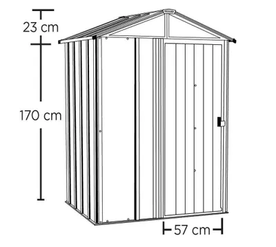 Zdjęcie produktu dla Szopa metalowa Spacemaker 54 | szary | 122x151x198 cm