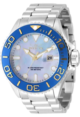 Produktbild von Invicta Grand Diver 49157 Herrenuhr - Quarzwerk - Edelstahl mit Perlmuttzifferblatt - 52 mm